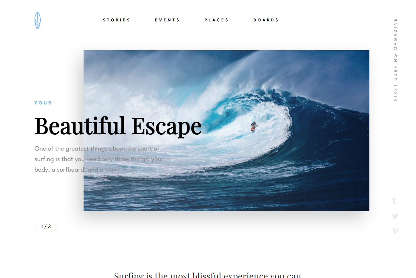 atena dadkhah-projects-Surfing Landing Page